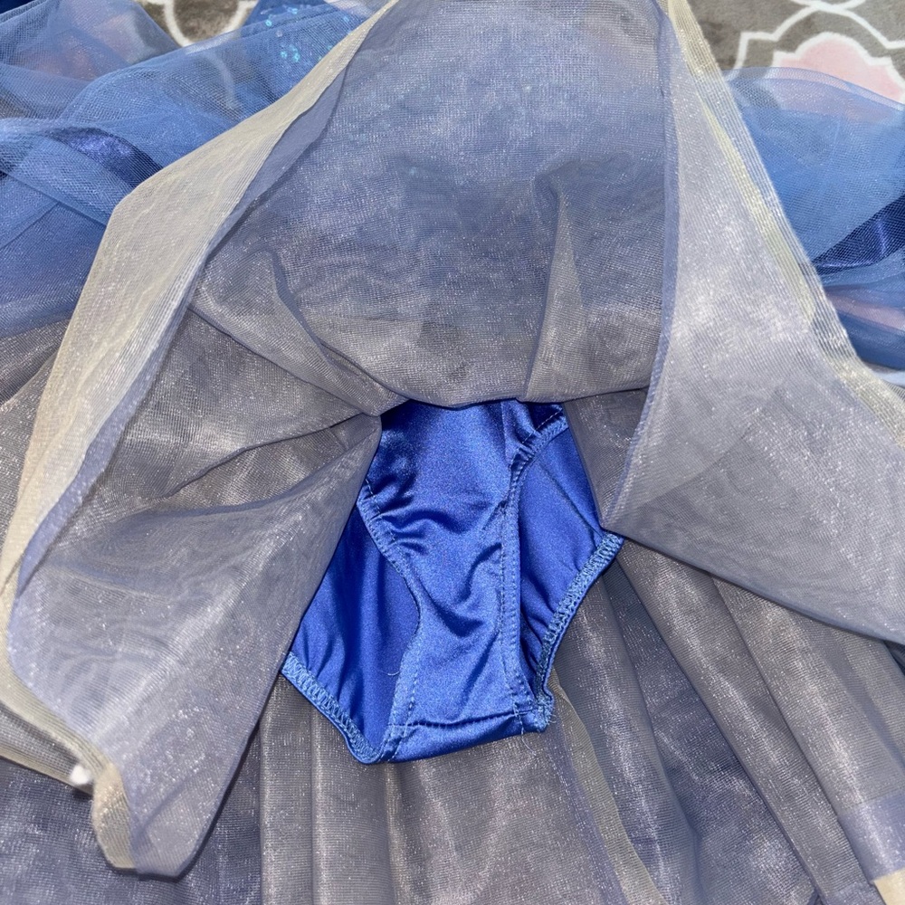 Weissman Recital Dress Periwinkle Blue Tulle Sequin Style 14401 Size SC (6/6X) - Picture 5 of 9